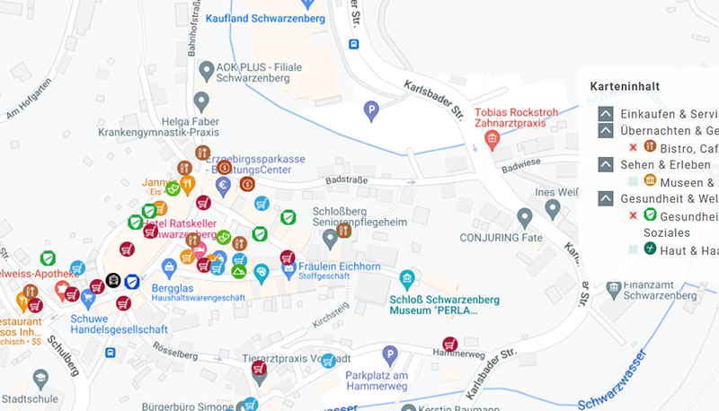 Stadtplan Schwarzenberg Google