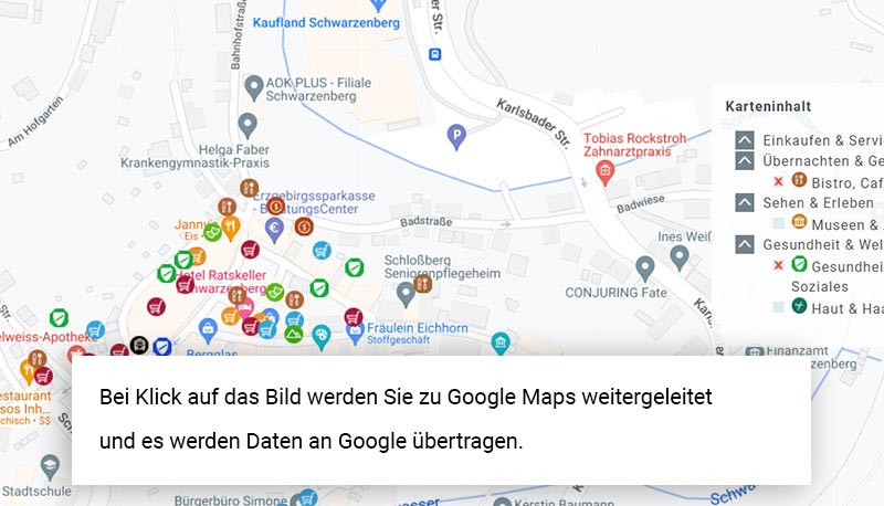 Stadtplan Schwarzenberg Google